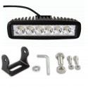 Phare additionnel LED - Feu LED - 18W - 6 leds - 160mm