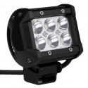 Feu LED moto - Phare LED - 18W - 95mm - Carré