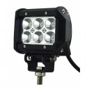 Feu LED moto - Phare LED - 18W - 95mm - Carré