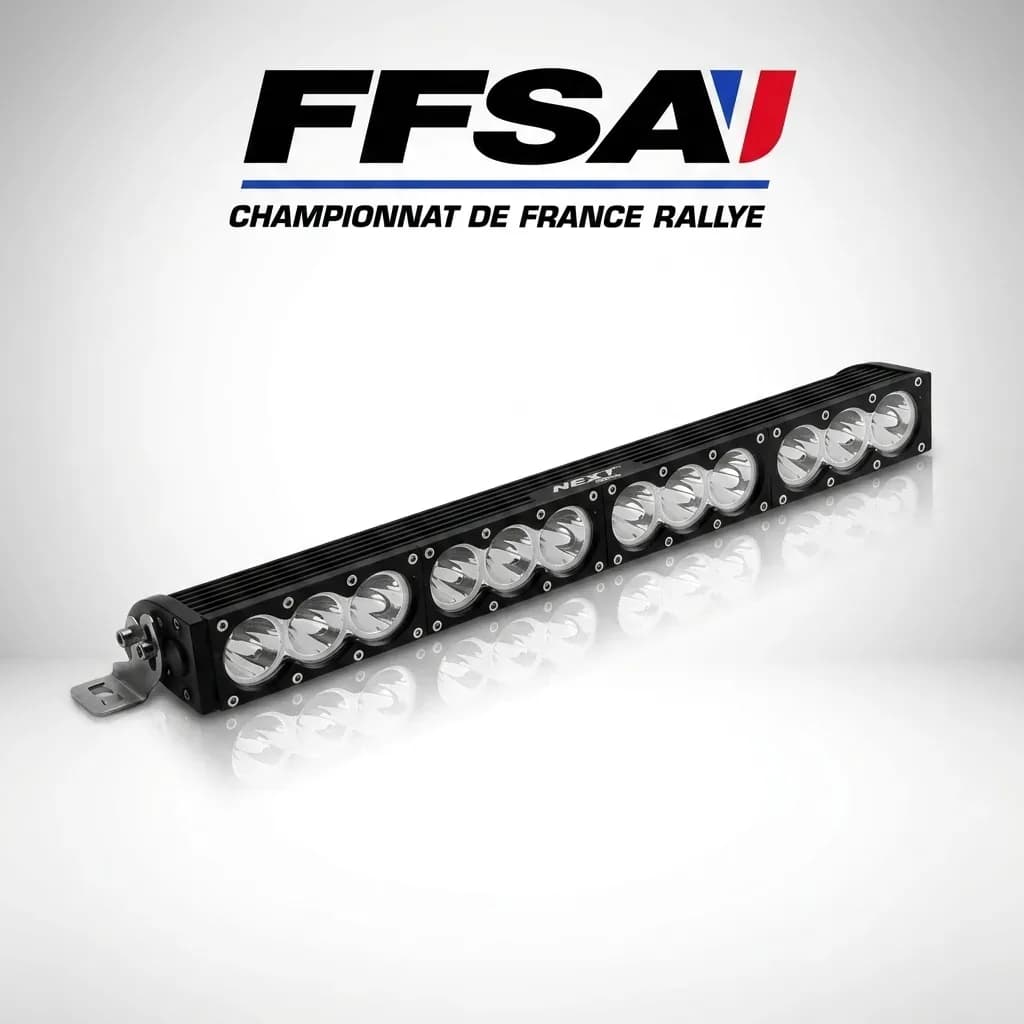 Barre LED 180w 85cm pour voiture de rallye homologuée FFSA