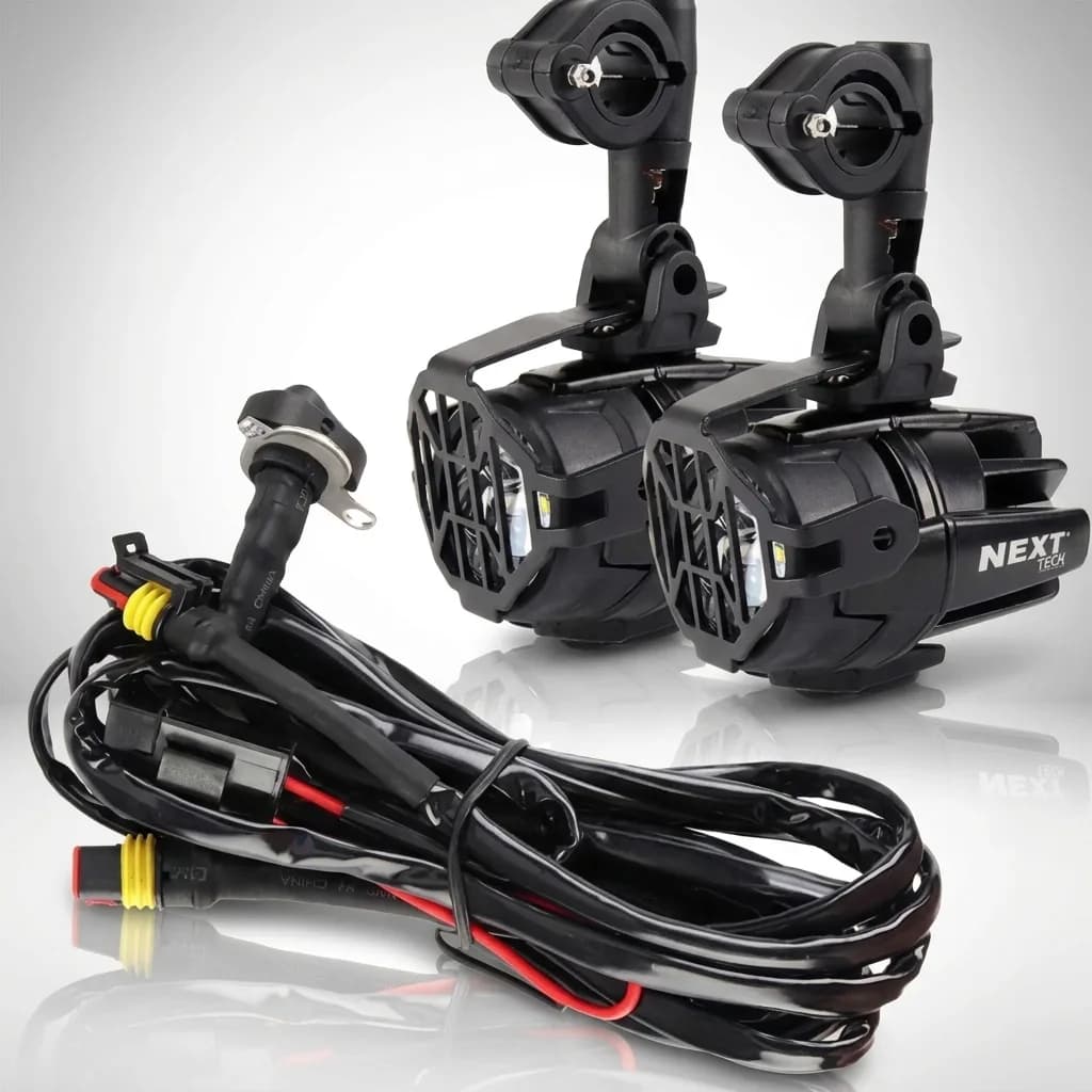 Kit feux LED longue portée et antibrouillard pour moto