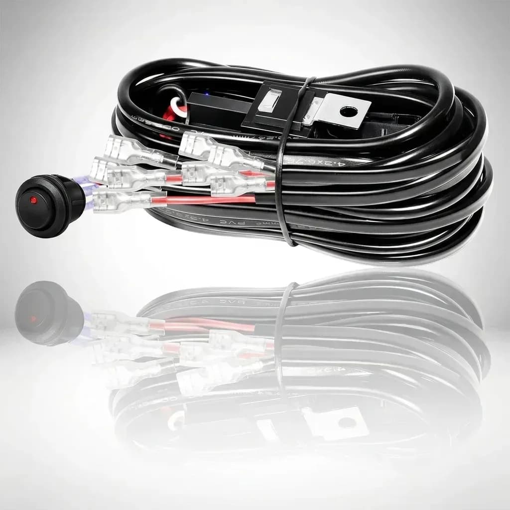 Cable d'alimentation 1000W avec relais et 4 sorties pour feux LED ou Rampes LED